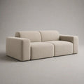 2-Sitzer-Sofa mit Bouclébezug, Creme, 200 × 95 × 75 cm